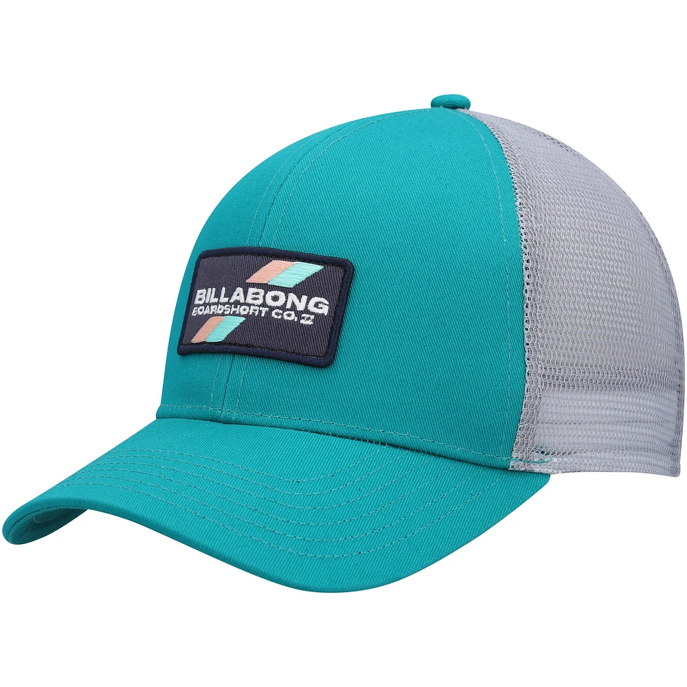 Youth Billabong Teal/Gray Walled Trucker Snapback Hat