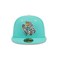 Men's New Era  Turquoise Biloxi Shuckers Theme Nights 59FIFTY Fitted Hat