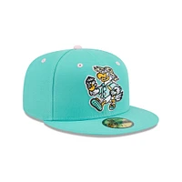 Men's New Era  Turquoise Biloxi Shuckers Theme Nights 59FIFTY Fitted Hat