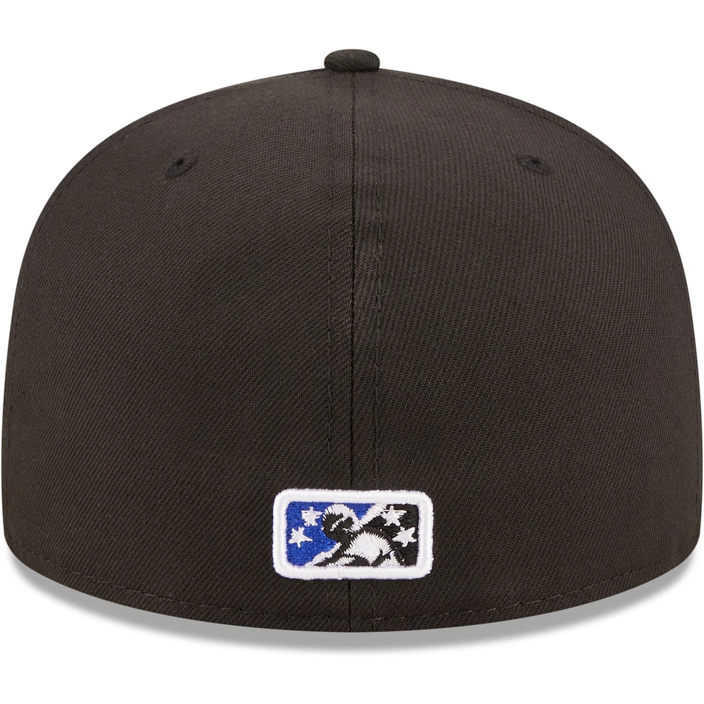 Casquette ajustée 59FIFTY Biloxi Shuckers Authentic Collection pour homme New Era noire