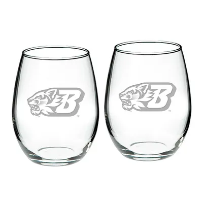 Binghamton Bearcats 21oz. 2-Piece Stemless Wine Glass Set
