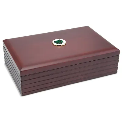 Binghamton Bearcats Team Logo 9'' x 6'' Team Rosewood Desk Box - Brown