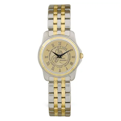 Binghamton Bearcats Women's Two-Tone Medallion Wristwatch - Gold/Silver