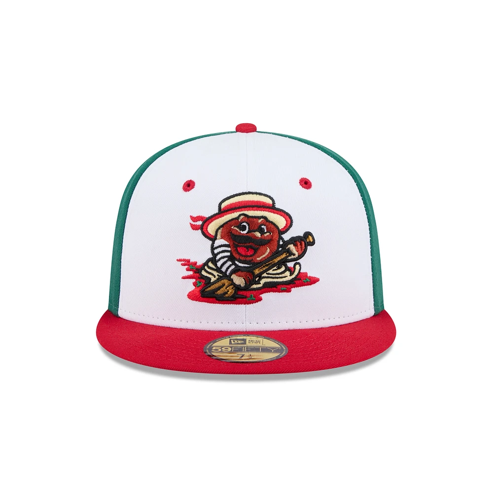 Men's New Era  White Binghamton Rumble Ponies Theme Nights 59FIFTY Fitted Hat