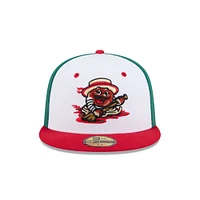 Men's New Era  White Binghamton Rumble Ponies Theme Nights 59FIFTY Fitted Hat