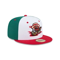 Men's New Era  White Binghamton Rumble Ponies Theme Nights 59FIFTY Fitted Hat