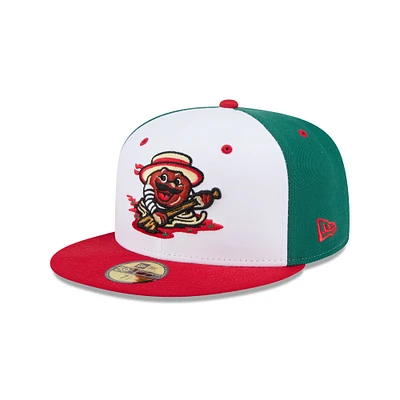 Men's New Era  White Binghamton Rumble Ponies Theme Nights 59FIFTY Fitted Hat