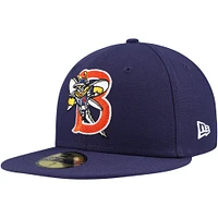 Casquette ajustée 59FIFTY pour la soirée à thème Binghamton Rumble Ponies New Era bleu marine hommes