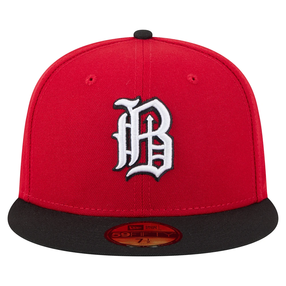 Men's New Era  Red/Black Birmingham Barons Authentic Collection 59FIFTY Fitted Hat
