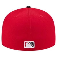 Men's New Era  Red/Black Birmingham Barons Authentic Collection 59FIFTY Fitted Hat