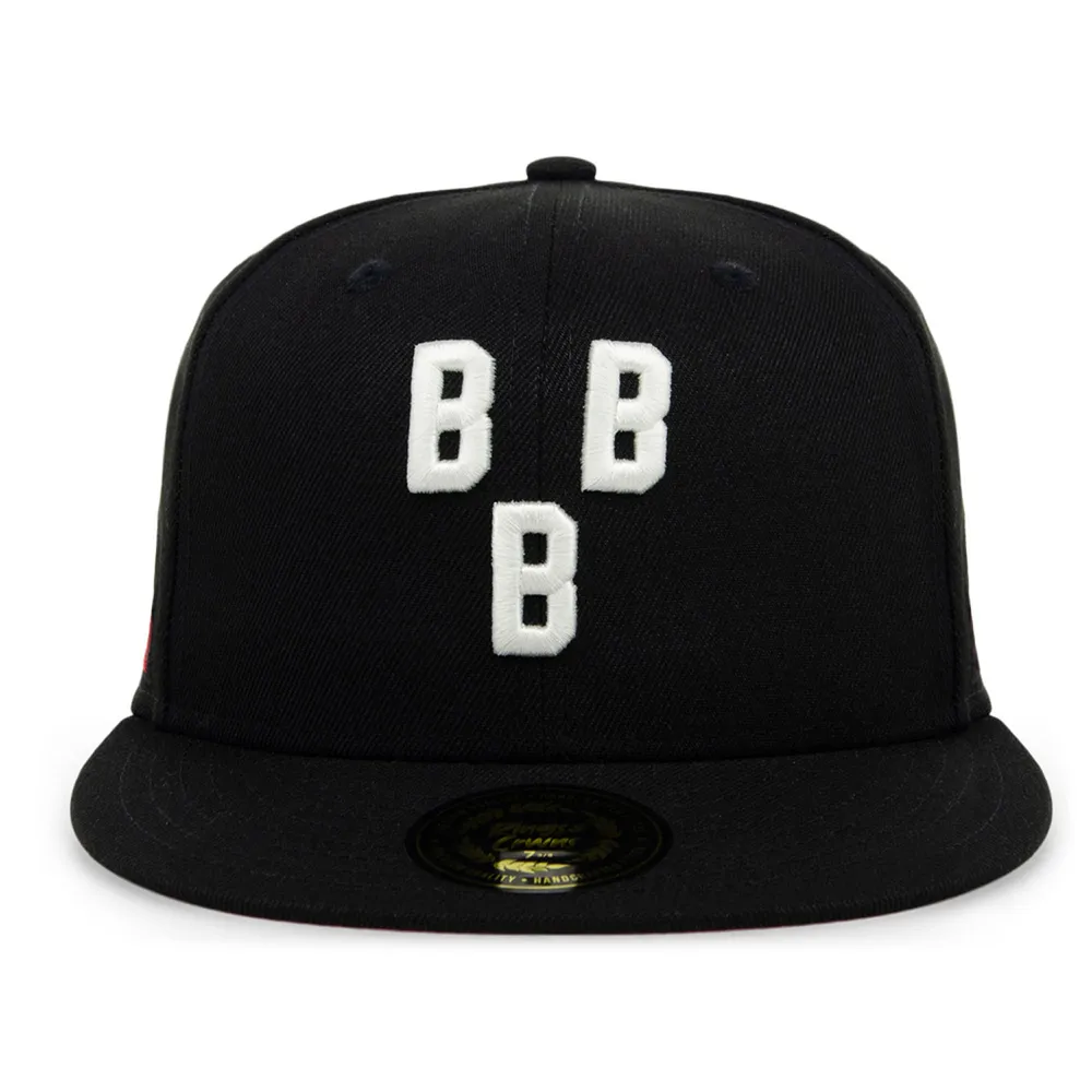 Men's Birmingham Black Barons Rings & Crwns Black/Red Snapback Hat