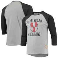 STI BLKBRN HTHR NOIR HOMME NEGRO LEAGUE MANCHES 3/4 RAGLAN SHRMENL-S