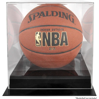 Vitrine de basket-ball à base noire et dos miroir