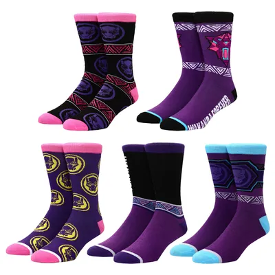 Black Panther BIOWORLD 5-Pack Crew Socks Set