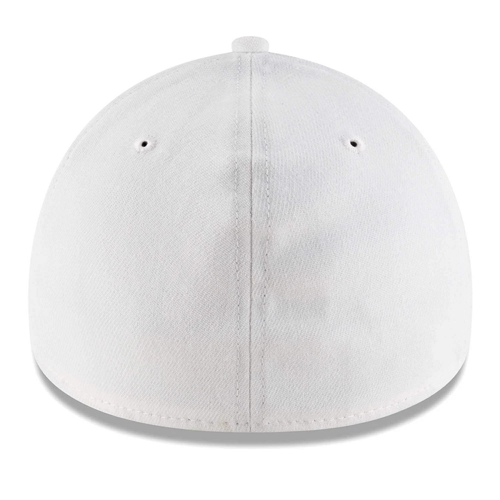 Casquette flexible 39THIRTY New Era blanche pour hommes