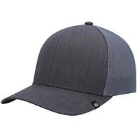 Men's TravisMathew Heathered Charcoal Widder 2.0 Trucker Snapback Hat