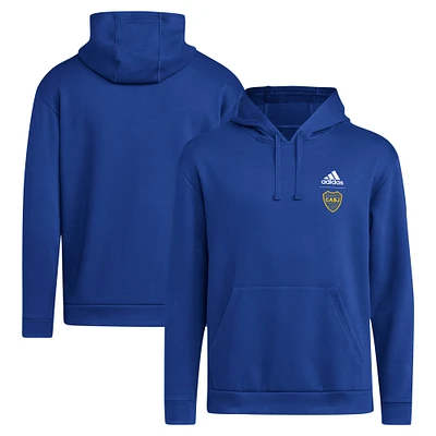 Men's adidas Blue Boca Juniors Crest Pullover Hoodie