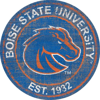 Boise State Broncos 24'' Round Heritage Logo Sign