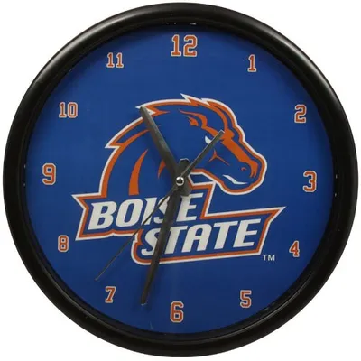 Boise State Broncos Black Rim Basic Clock