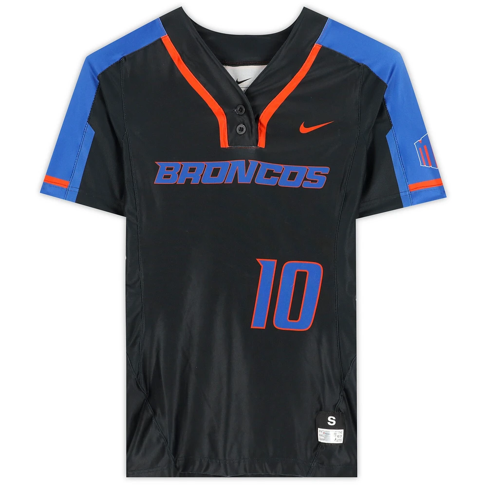 Boise State Broncos Team-Issued #10 Black Jersey from the Softball Program