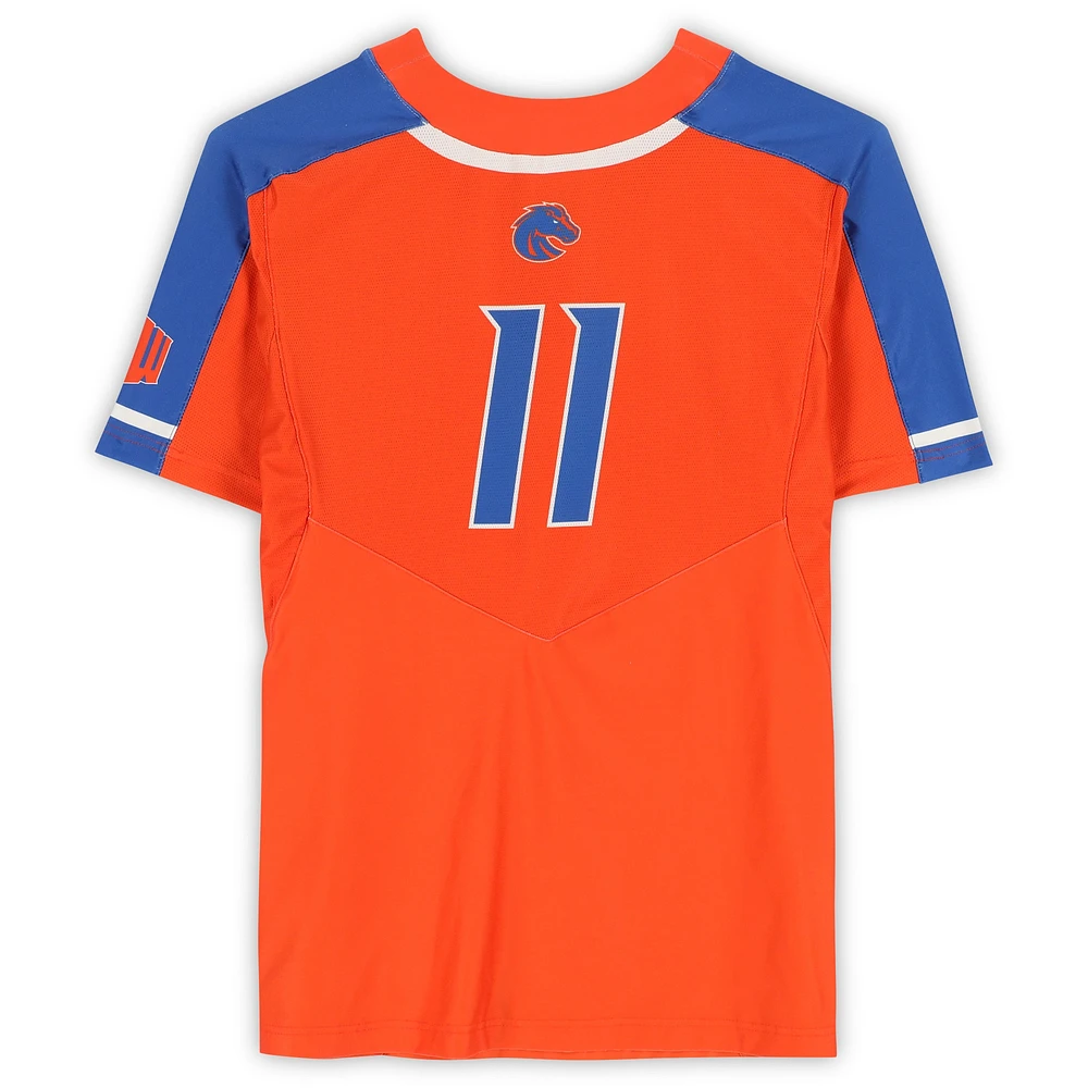 Boise State Broncos Team-Issued #11 Orange Jersey from the Softball Program - Size M