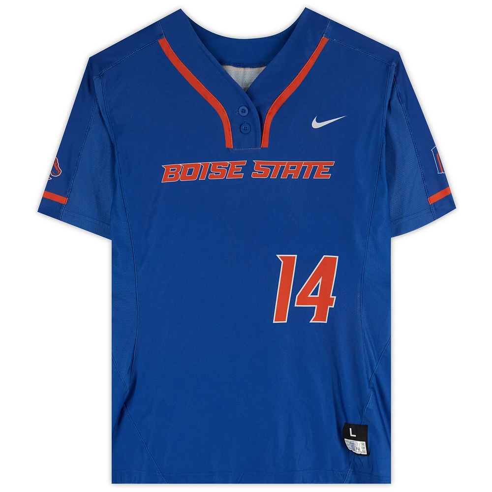 Boise State Broncos Team-Issued #14 Royal Jersey from the Softball Program - Size L