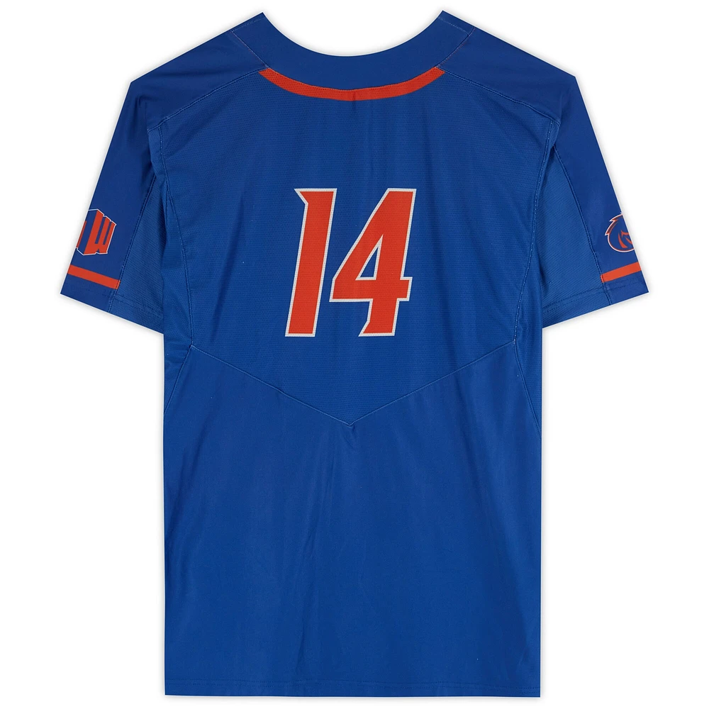 Boise State Broncos Team-Issued #14 Royal Jersey from the Softball Program - Size L