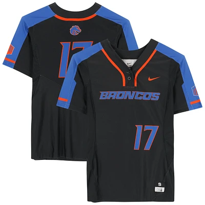 Boise State Broncos Team-Issued #17 Black Jersey from the Softball Program - Size S