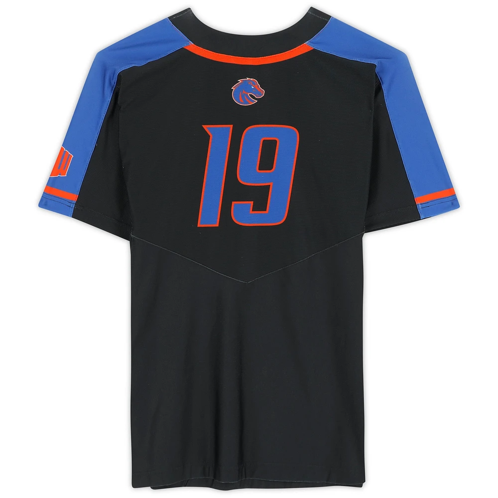 Boise State Broncos Team-Issued #19 Black Jersey from the Softball Program - Size L