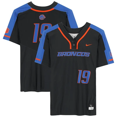Boise State Broncos Team-Issued #19 Black Jersey from the Softball Program - Size L