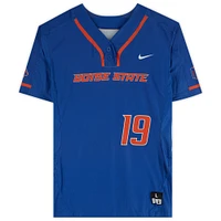 Boise State Broncos Team-Issued #19 Royal Jersey from the Softball Program - Size L