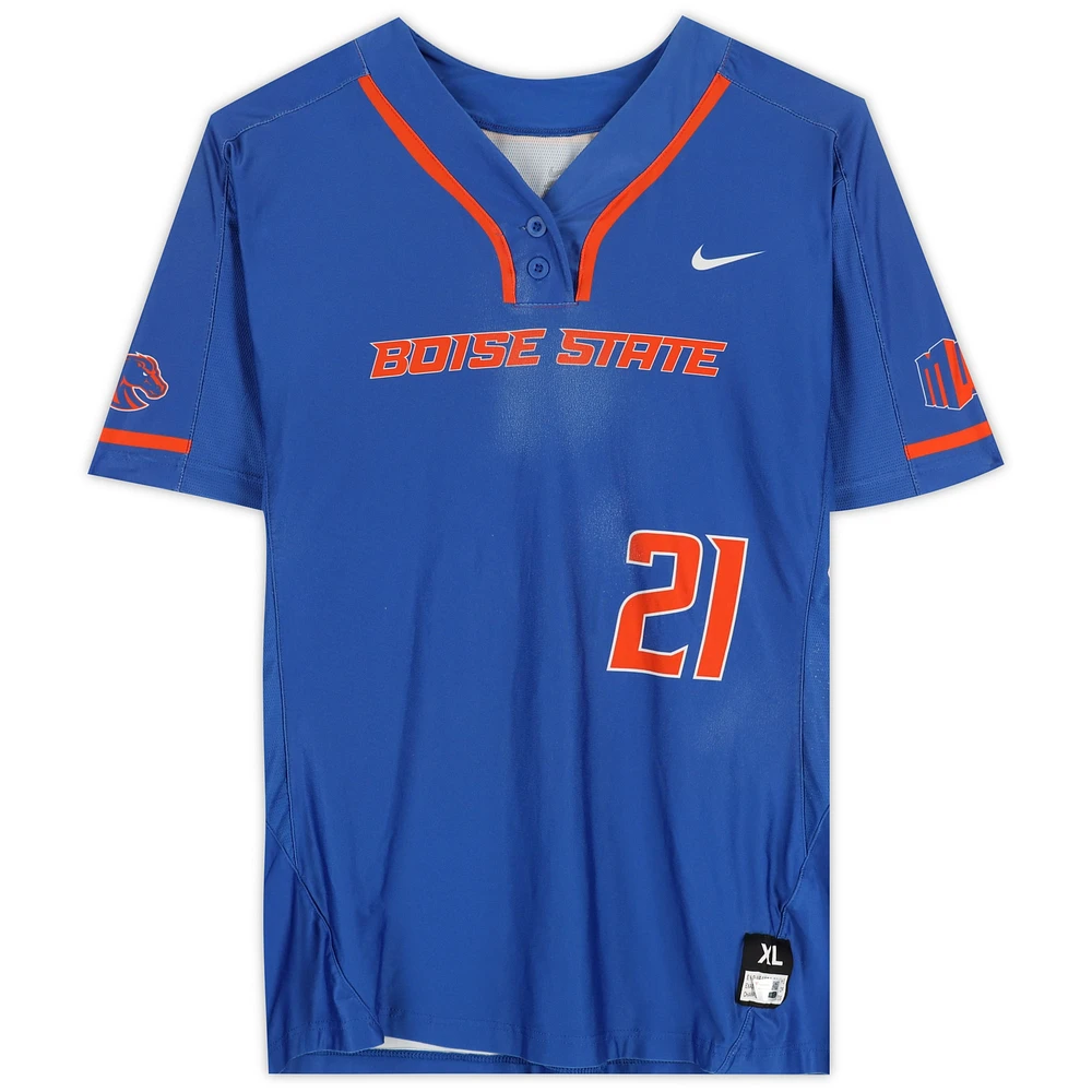 Boise State Broncos Team-Issued #21 Royal Jersey from the Softball Program - Size XL