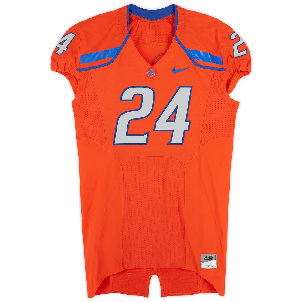 Boise State Broncos Team-Issued #24 Orange Nike Jersey from the 2009-12 NCAA Football Seasons - Size 48+4