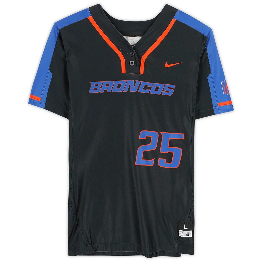 Boise State Broncos Team-Issued #25 Black Jersey from the Softball Program