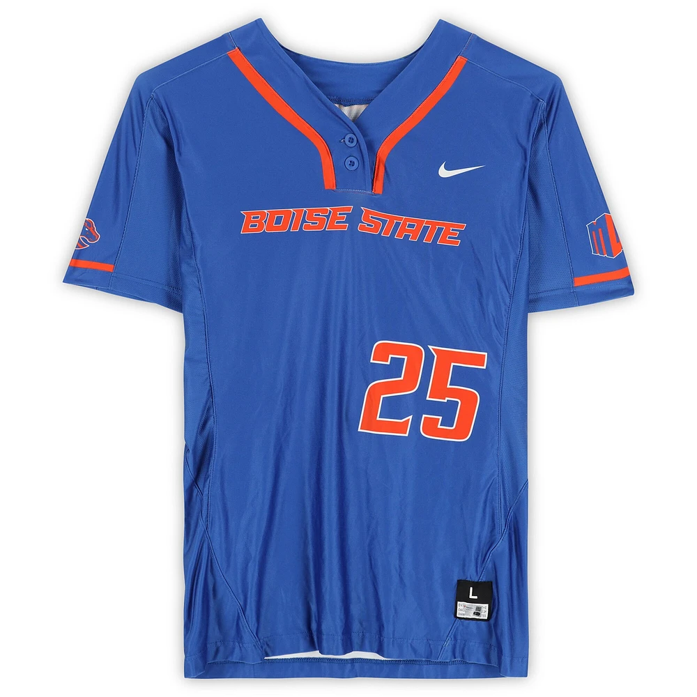 Boise State Broncos Team-Issued #25 Royal Jersey from the Softball Program