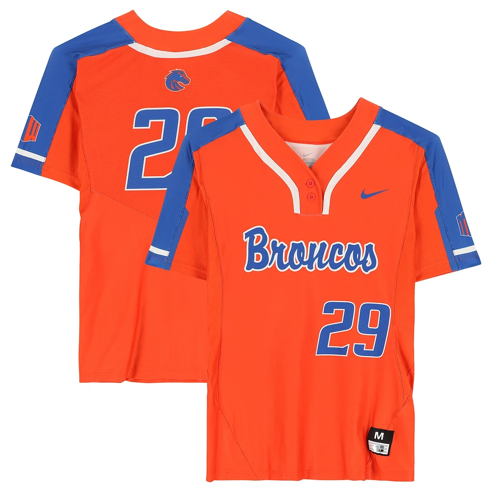 Boise State Broncos Team-Issued #29 Orange Jersey from the Softball Program - Size M