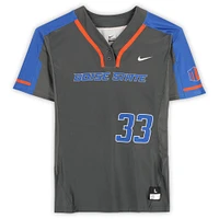 Boise State Broncos Team-Issued #33 Gray Jersey from the Softball Program - Size L