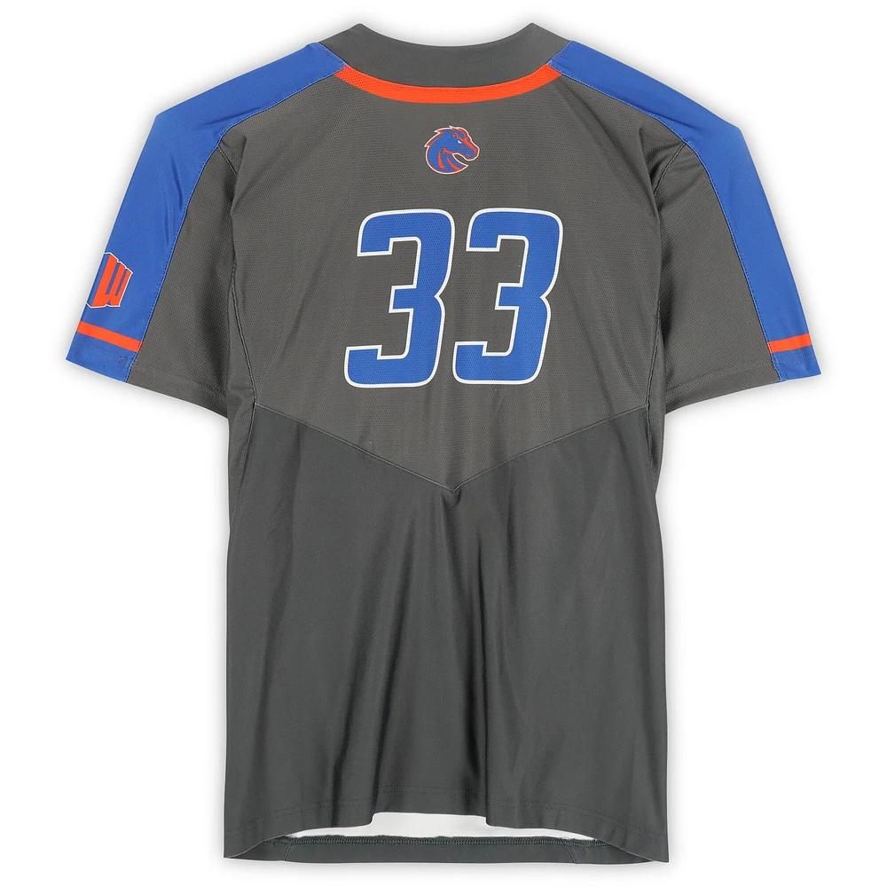 Boise State Broncos Team-Issued #33 Gray Jersey from the Softball Program - Size L