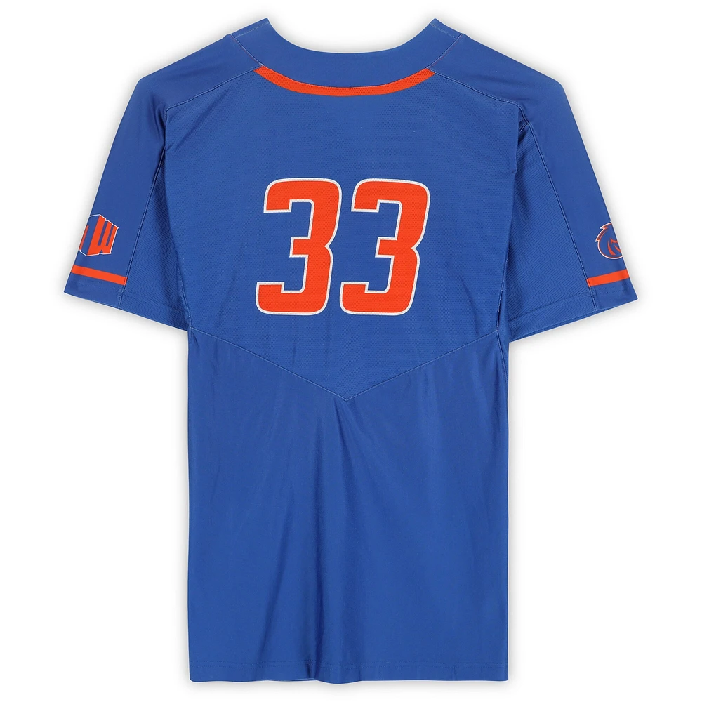 Boise State Broncos Team-Issued #33 Royal Jersey from the Softball Program - Size L