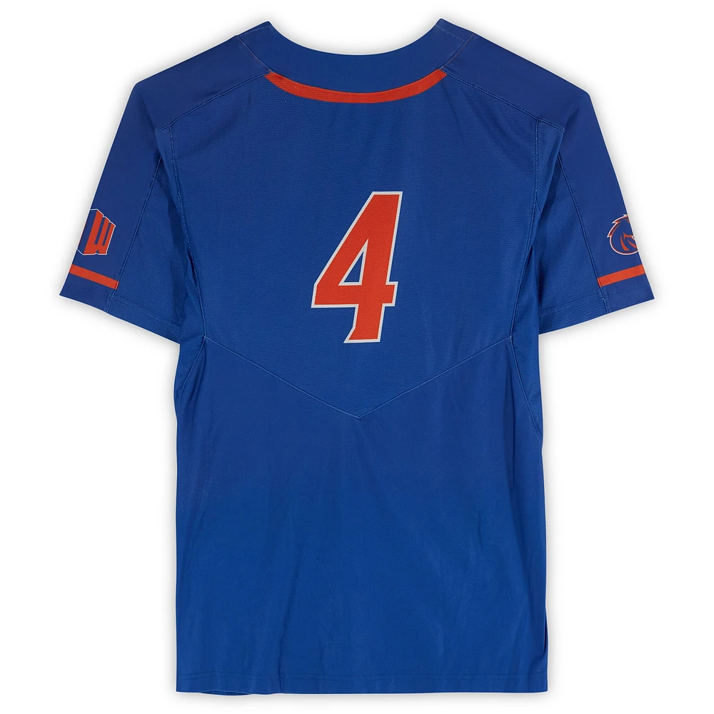 Boise State Broncos Team-Issued #4 Royal Jersey from the Softball Program - Size M