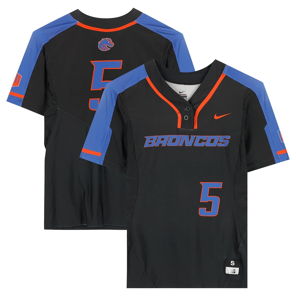 Boise State Broncos Team-Issued #5 Black Jersey from the Softball Program - Size S