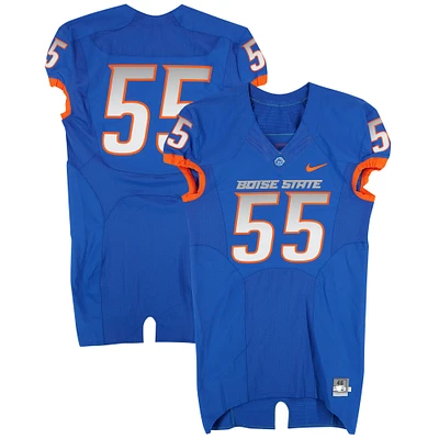 Boise State Broncos Team-Issued #55 Royal Nike Jersey from the 2013-15 NCAA Football Seasons - Size 46+4