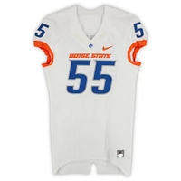 Boise State Broncos Team-Issued #55 White Nike Jersey from the 2015-23 NCAA Football Seasons - Size 46+4