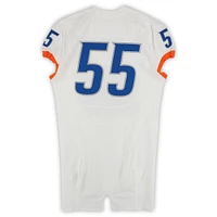 Boise State Broncos Team-Issued #55 White Nike Jersey from the 2015-23 NCAA Football Seasons - Size 46+4