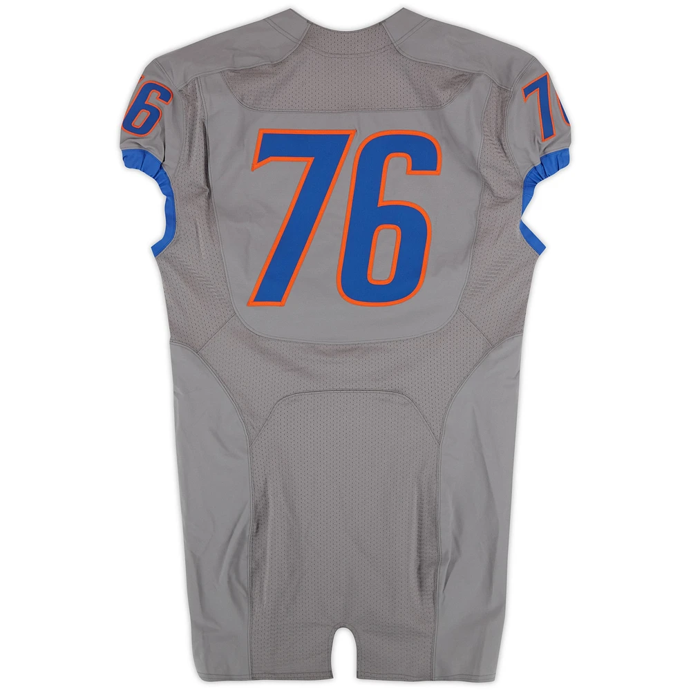 Boise State Broncos Team-Issued #75 Gray Nike Jersey from the Football Program - Size 48+4