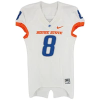 Boise State Broncos Team-Issued #8 White Nike Jersey from the 2015-23 NCAA Football Seasons - Size 40