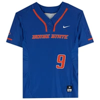 Boise State Broncos Team-Issued #9 Royal Jersey from the Softball Program - Size M