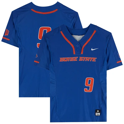 Boise State Broncos Team-Issued #9 Royal Jersey from the Softball Program - Size M
