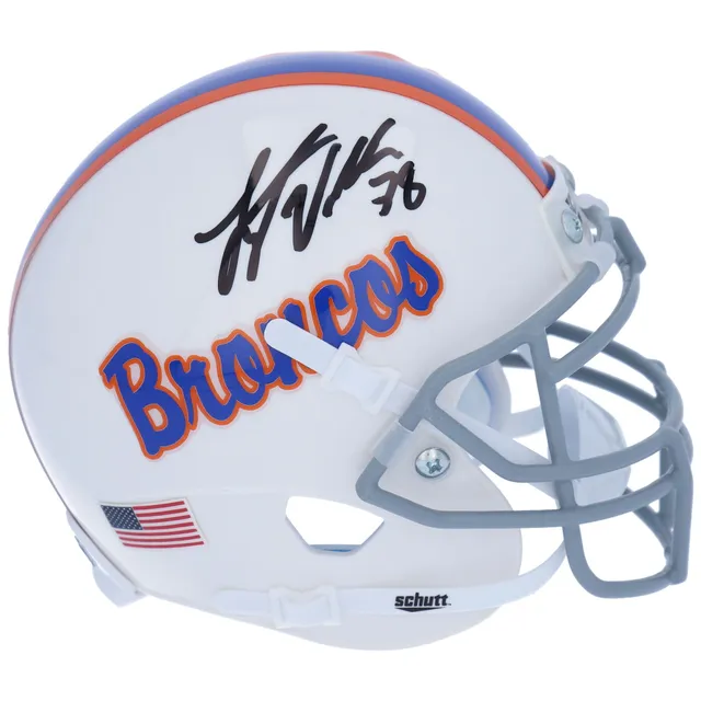 Leighton Vander Esch Boise State Broncos Autographed Schutt White Replica  Helmet