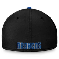 Men's Top of the World  Black Boise State Broncos Reflex Fitted Hat